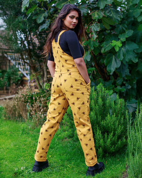 Bees Knees Dungabees Gold Run & Fly Stretch Twill Dungarees 2