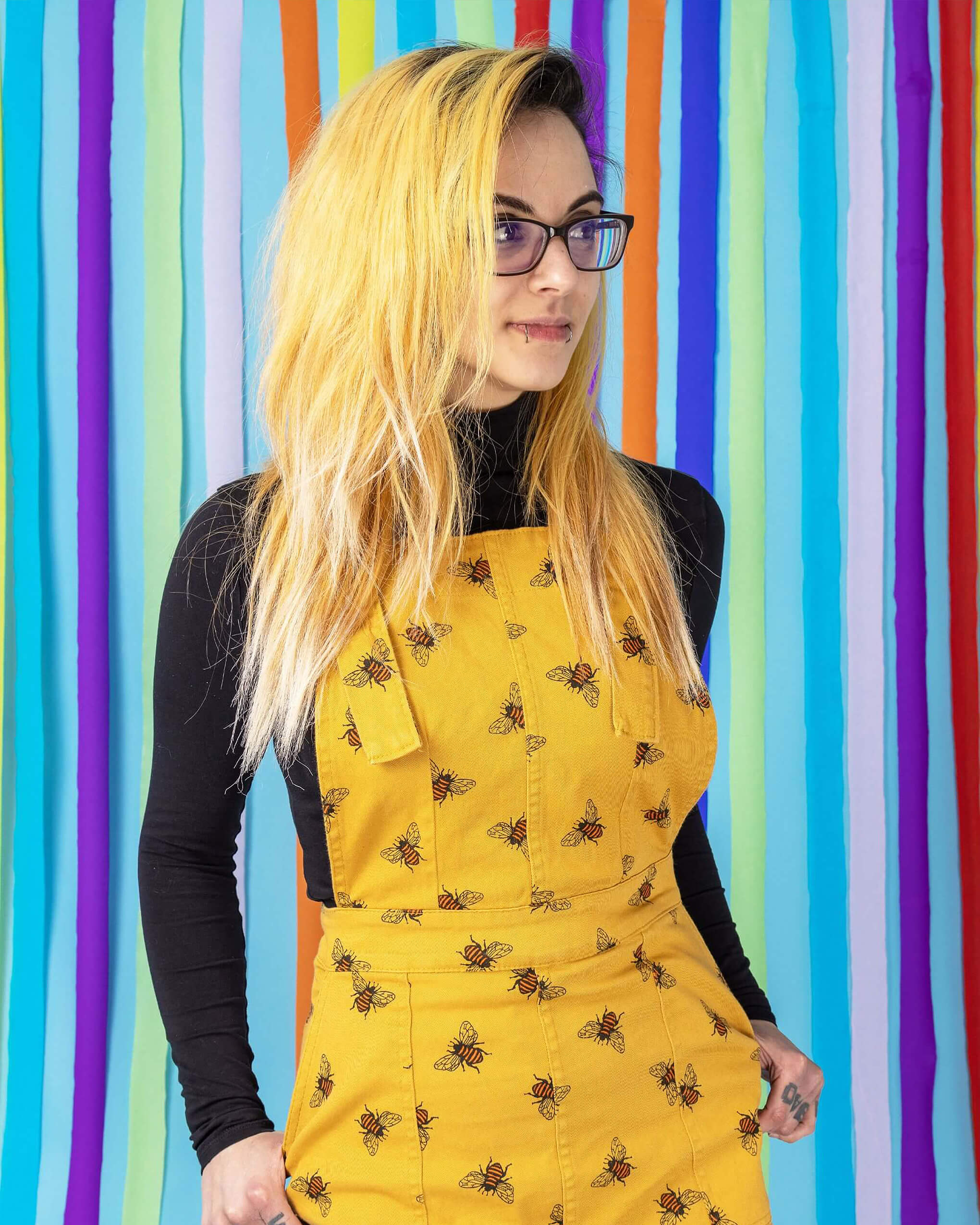 The Bees Knees Run x Fly Stretch Twill Pinafore Dress 1 The Bees Knees Run x Fly Stretch Twill Pinafore Dress